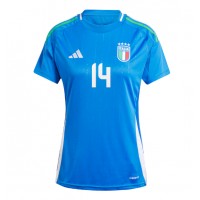 Fotbalové Dres Itálie Federico Chiesa #14 Dámské Domácí ME 2024 Krátký Rukáv